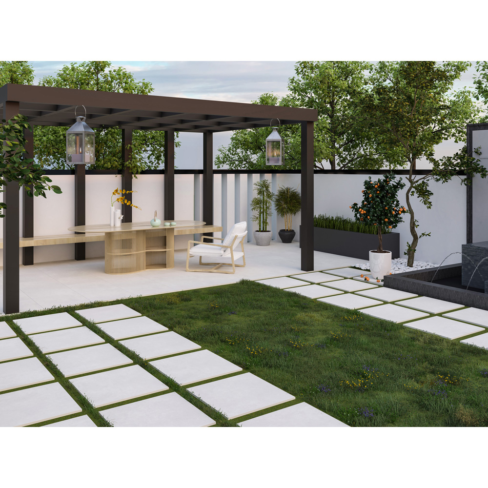 Bien Nexus White Porcelain Paving 60 x 60cm 60 Pack Image 2