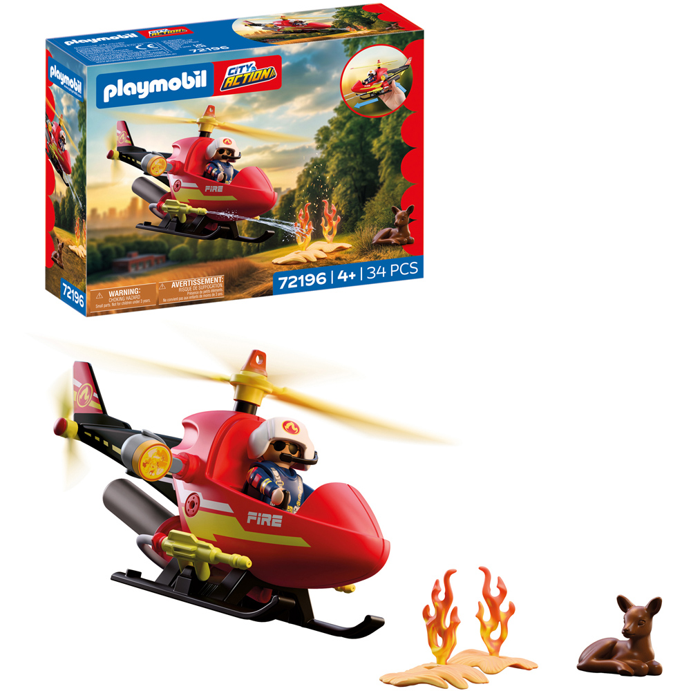 Playmobil Firefighting Helicopter Playset Image 3