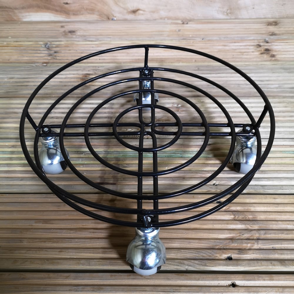 Samuel Alexander Black Heavy Duty Metal Garden Pot Stand 27cm Image 3