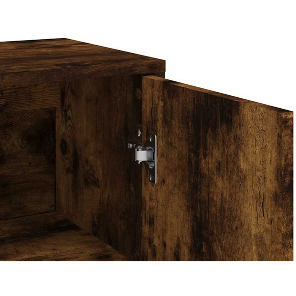 vidaXL 2 Door Smoked Oak Sideboard Set of 2 Image 5