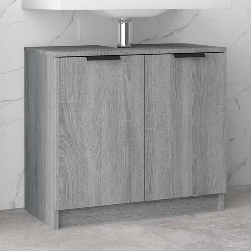 vidaXL 2 Door Grey Sonoma Bathroom Cabinet Image 1