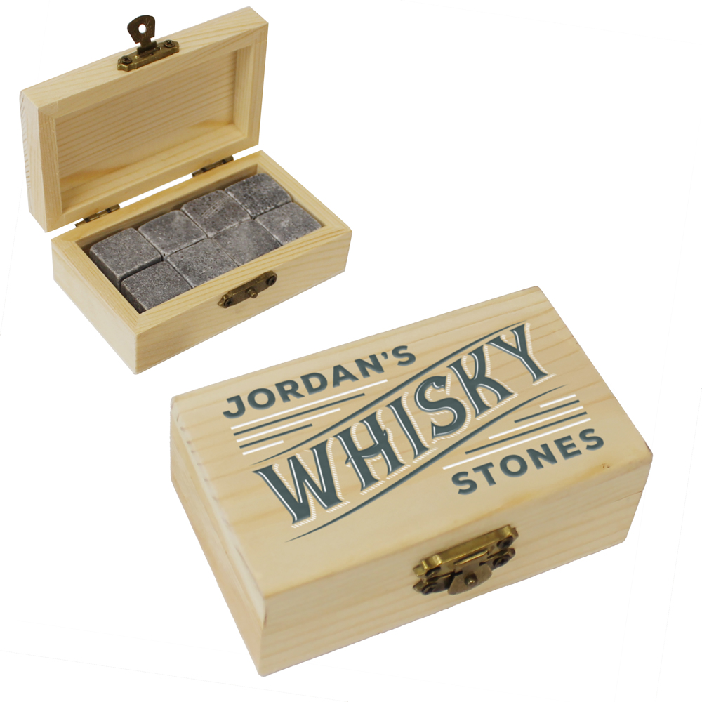 Personalised Memento Company Personalised Whisky Stones Set Image 3