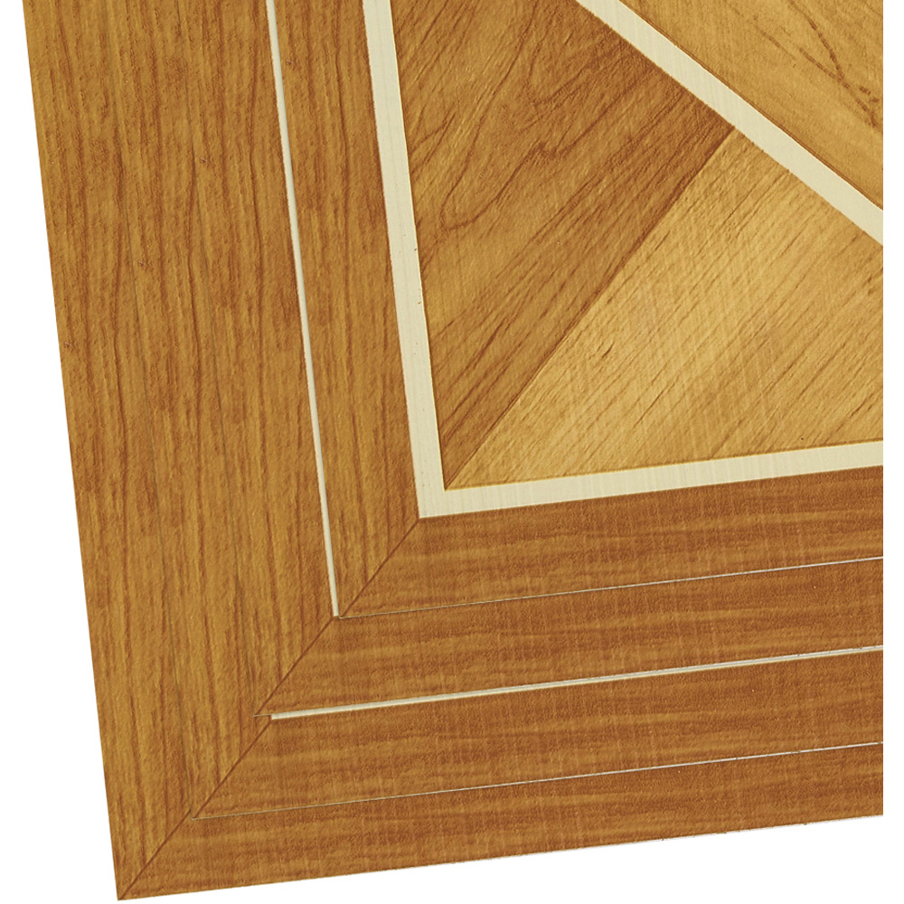 Living and Home Wood Look PVC Self-Adhesive Parquet Flooring Tile 30 x 30cm 30 Pack Image 4