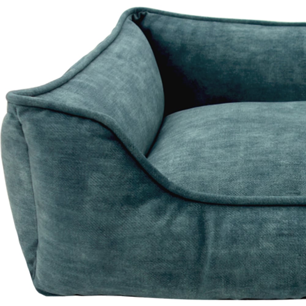 Snug & Cosy Eco Medium Rectangle Blue Dog Bed Image 2