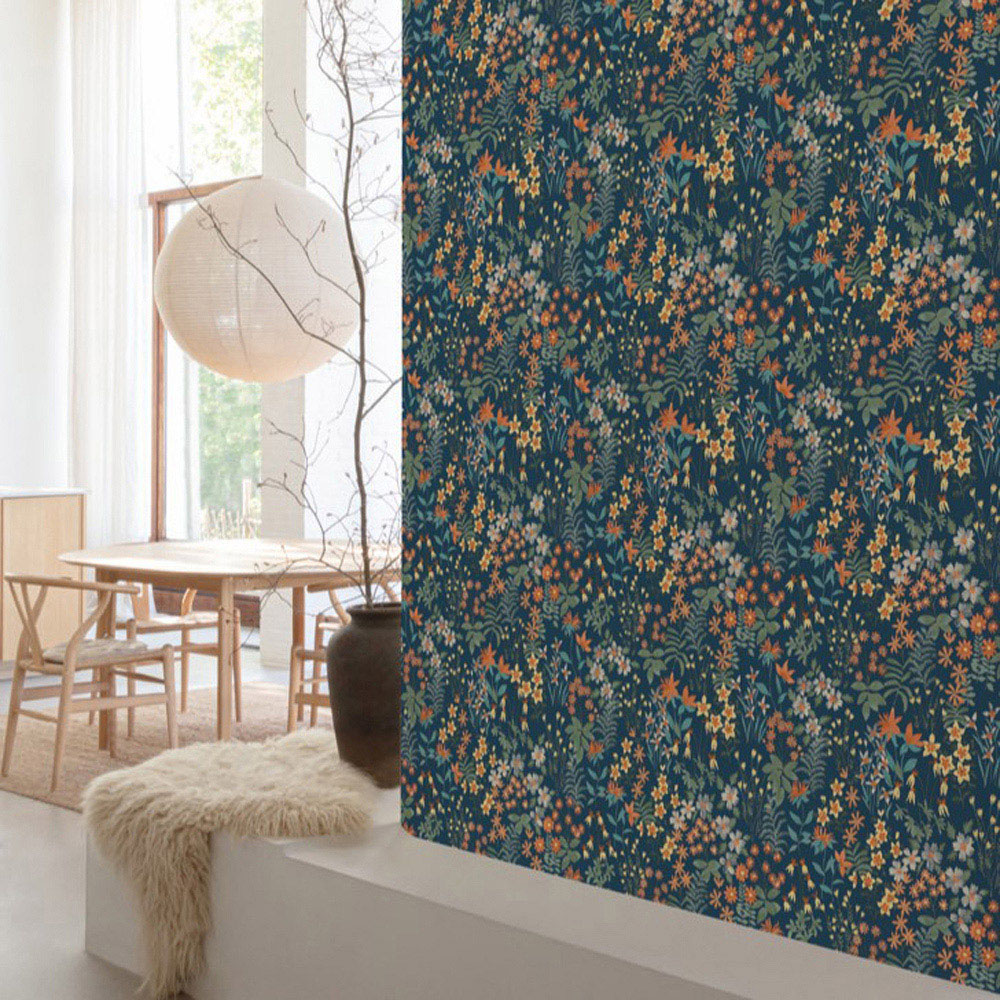 Grandeco Agnala Navy Wallpaper Image 4