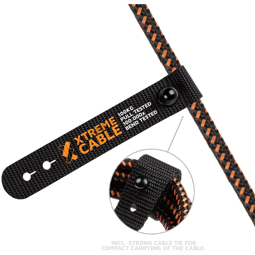 Xtorm Xtreme Black and Orange USB to Micro Cable 1.5m Image 5