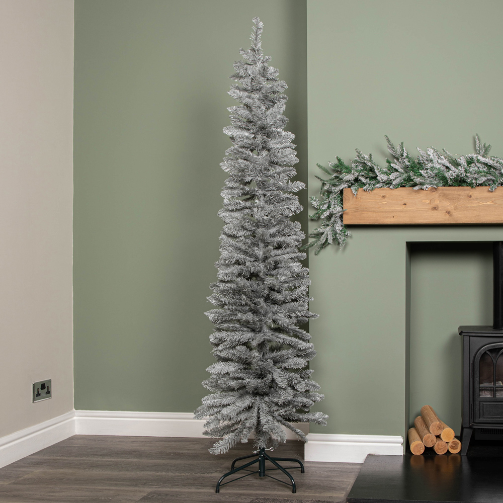Samuel Alexander Grey Pencil Artificial Christmas Tree 6ft Image 2