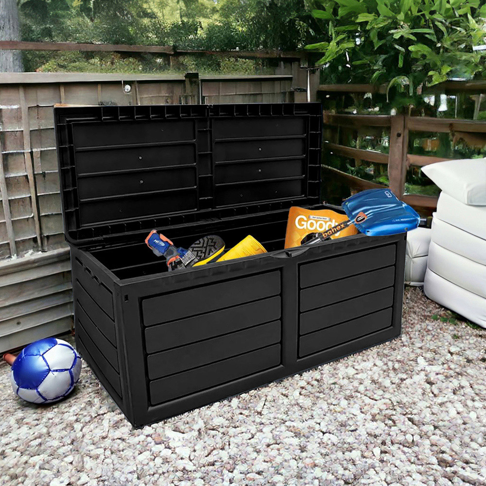 Neo 320L Dark Grey Plastic Storage Box Image 6