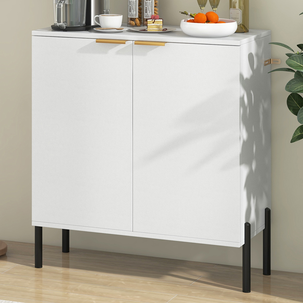 Costway 2 Door White Buffet Cabinet Image 1