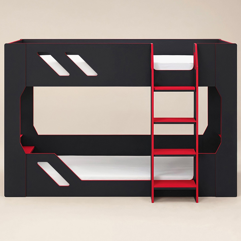 Recoil Shuttle Black and Red Bunk Bed | Wilko
