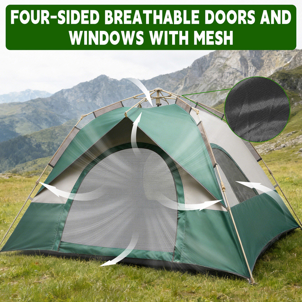 Willowmare 4-6 Person Waterproof Camping Tent Multicolour Image 5