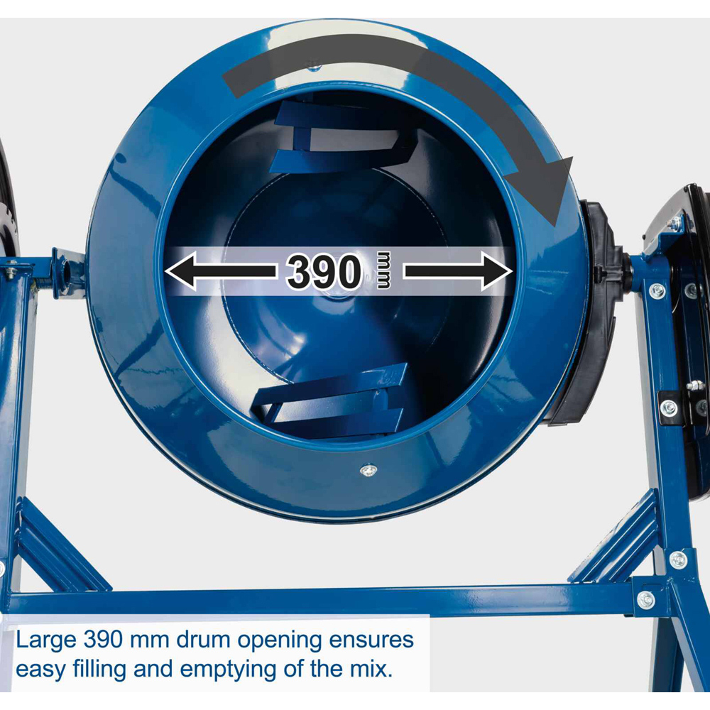 Scheppach MIX160 160L Drum Cement Mixer 650W Image 7