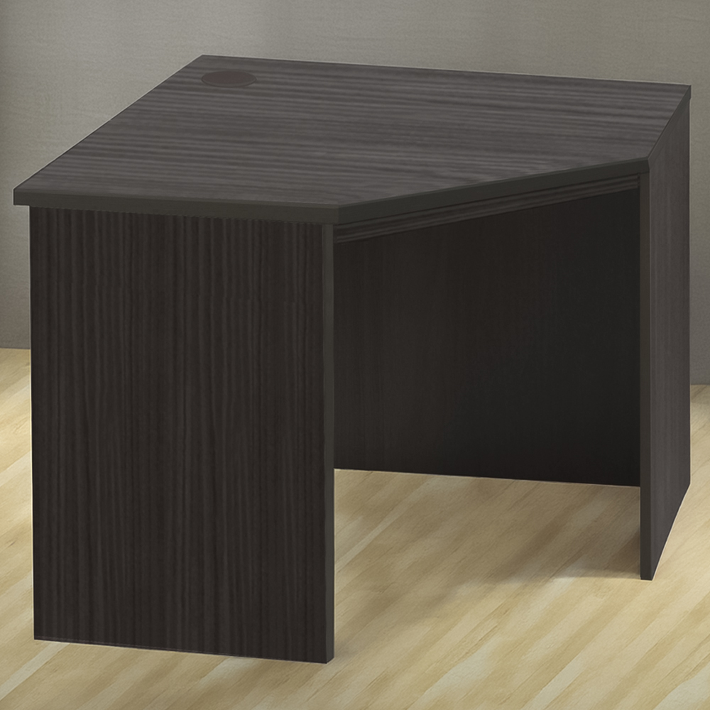R White Cabinets Corner Computer Desk Black Image 1