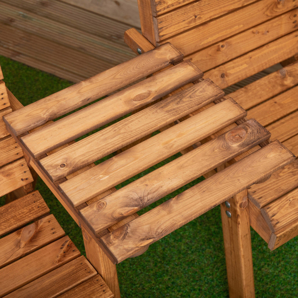 Samuel Alexander 3 Seater Chunky Rustic Wooden Furniture Set with Straight Tray Image 5