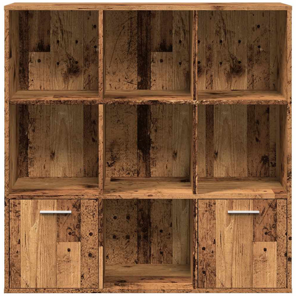 vidaXL 2 Door 7 Open Shelf Old Wood Storage Cabinet Image 5