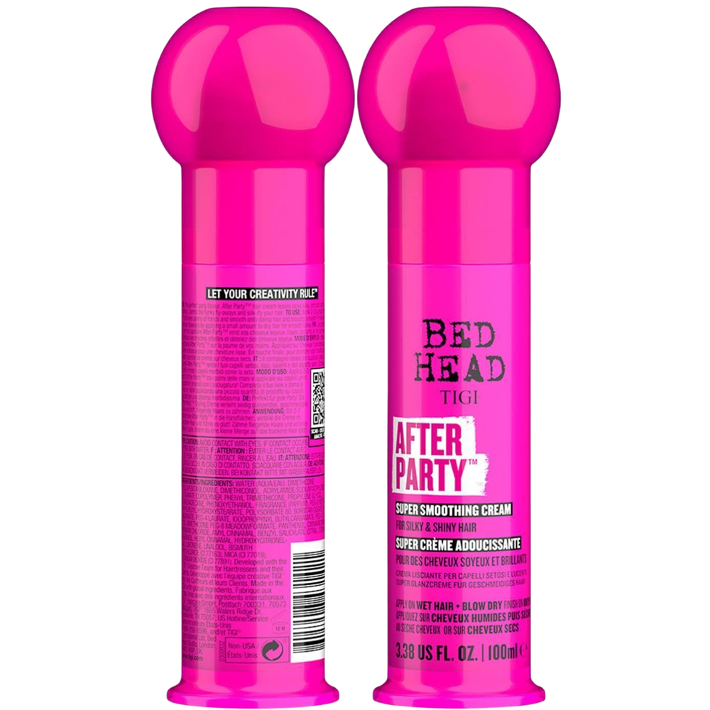 TIGI Bed Head After Party Shiny Frizz-Free Styling Smoothing Cream 100ml Image 5