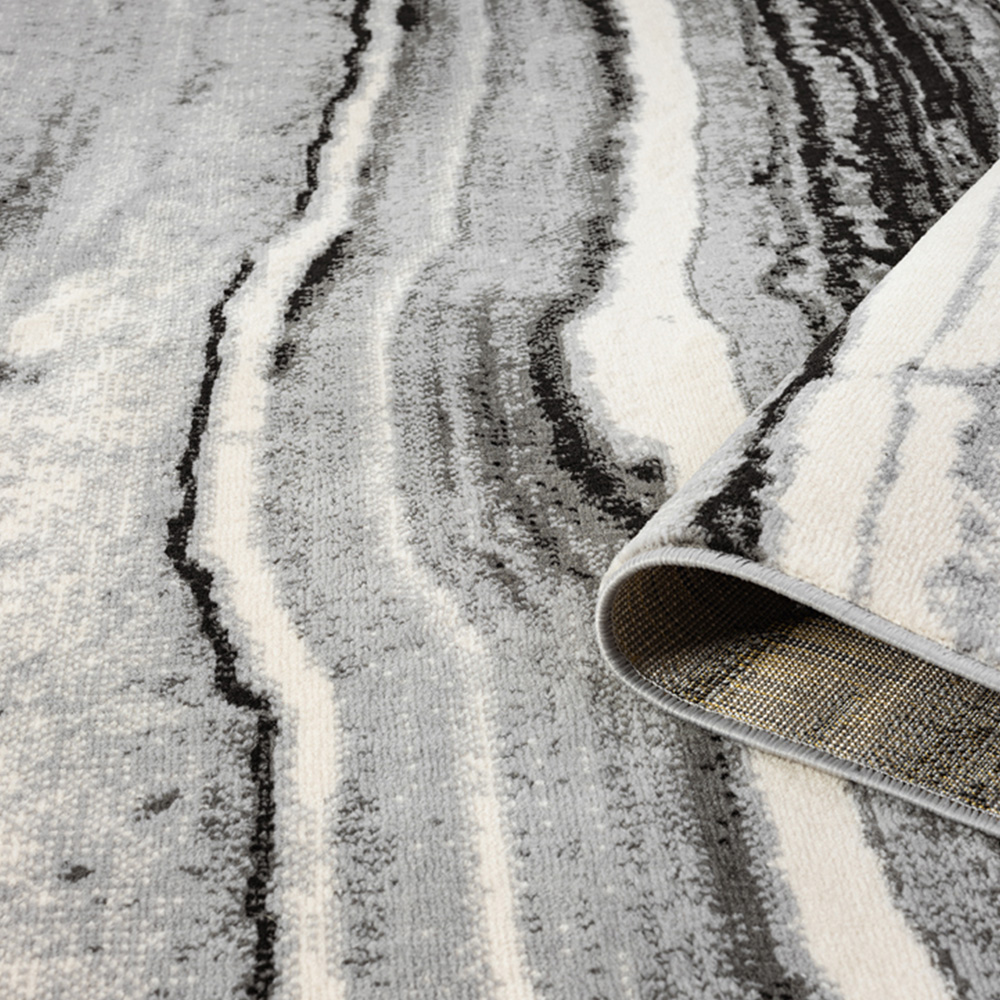 Desire Rugs Obsidian Grey Coast Waves Abstract Rug 160 x 230cm Image 4