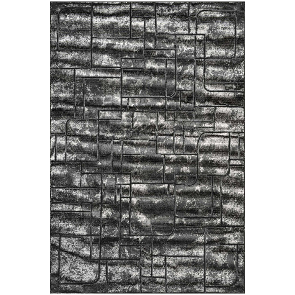 Desire Rugs Belgravia Metallic Sheen Modern Cobble Design Grey Rug 160 x 230cm Image 1