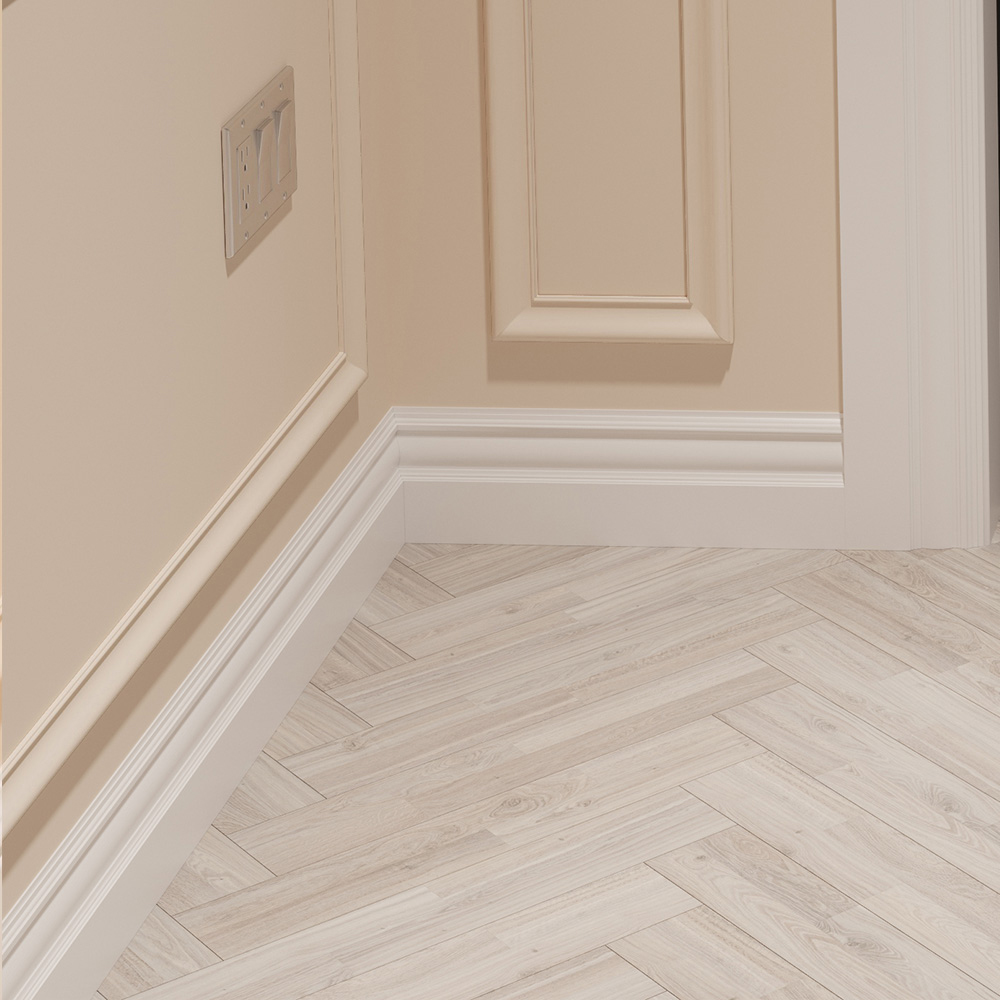 National Skirting White Edwardian Primed Skirting Board 18mm 95 x 4200mm Image 2