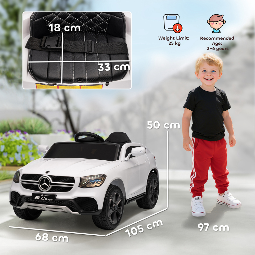 Tommy Toys White Mercedes Benz GLC Licensed Kids Ride on Car with Remote Image 9