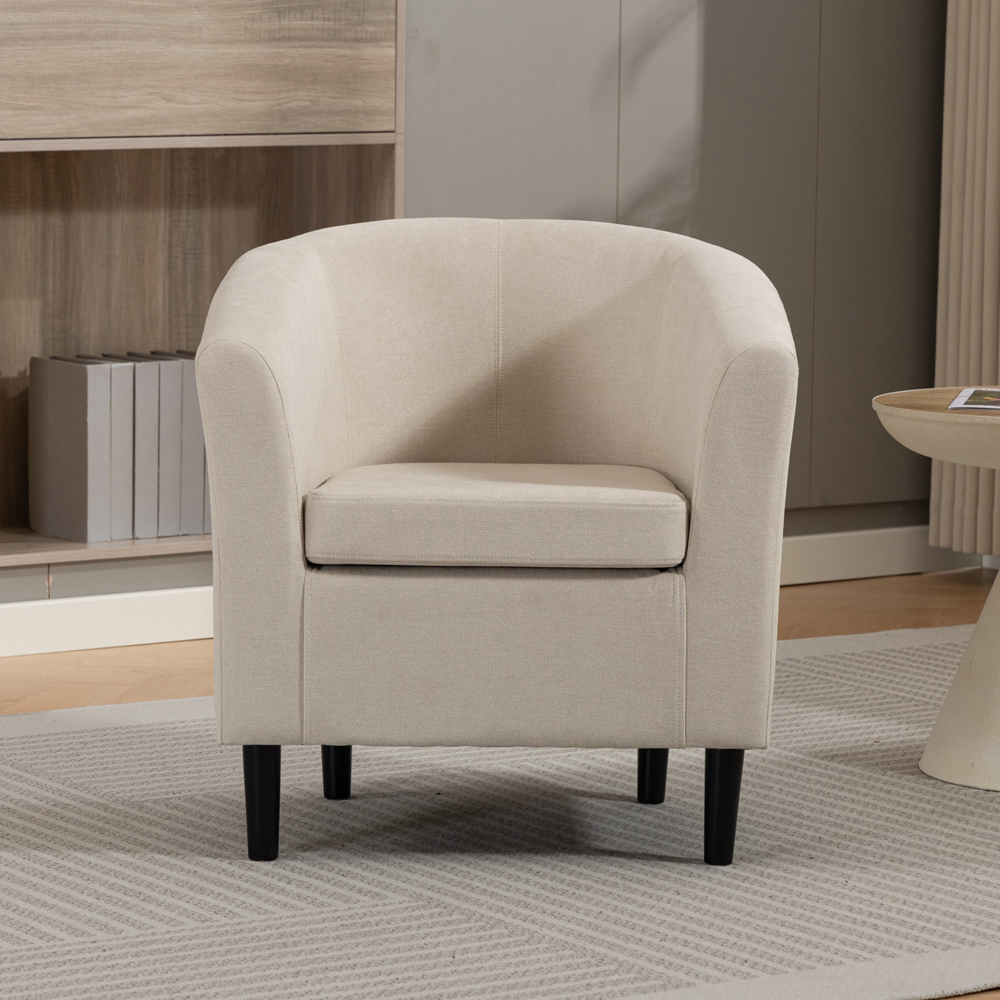 Artemis Home Beulah Beige Fabric Accent Chair Image 3