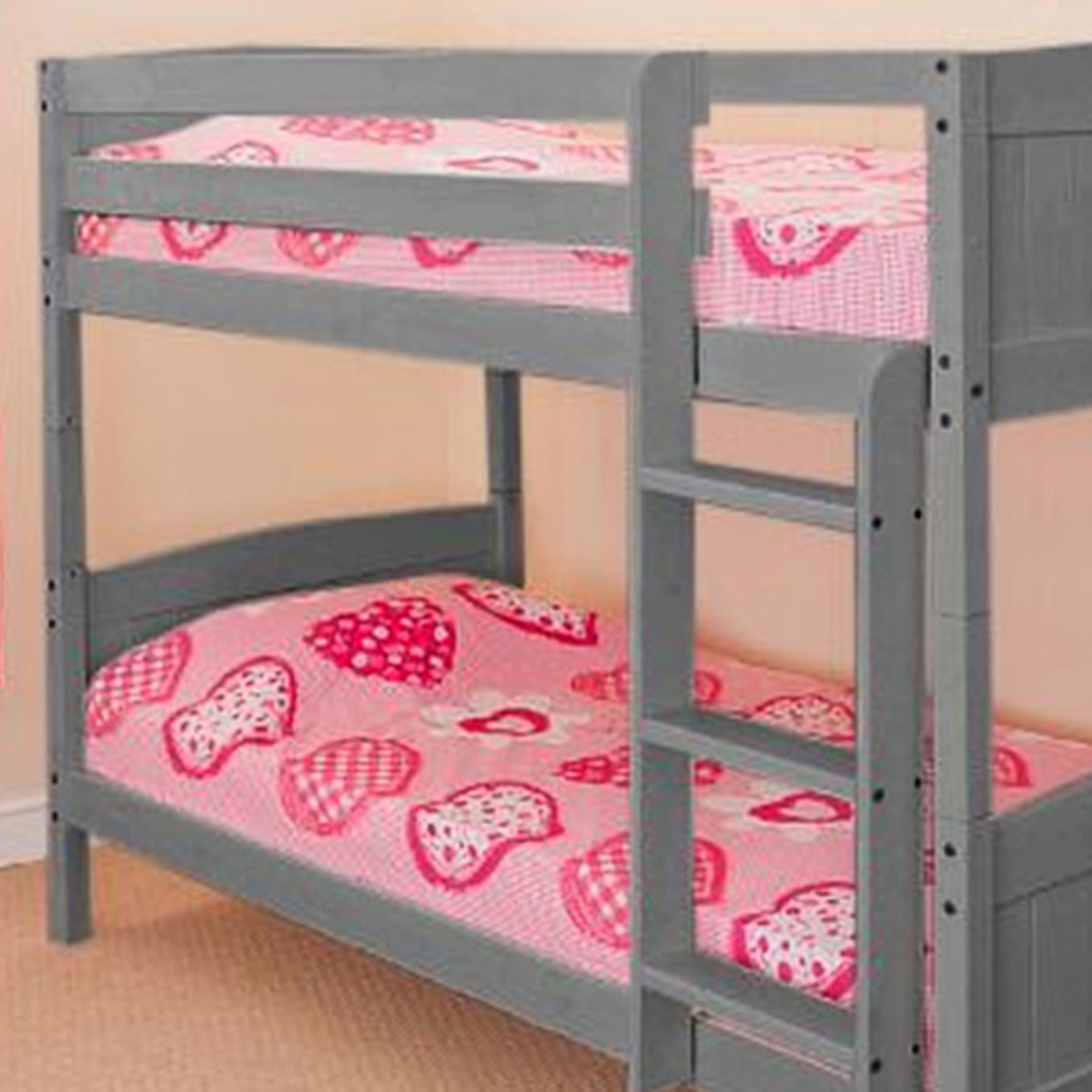 Brooklyn Shorty Grey Classic Wooden Bunk Bed Image 2