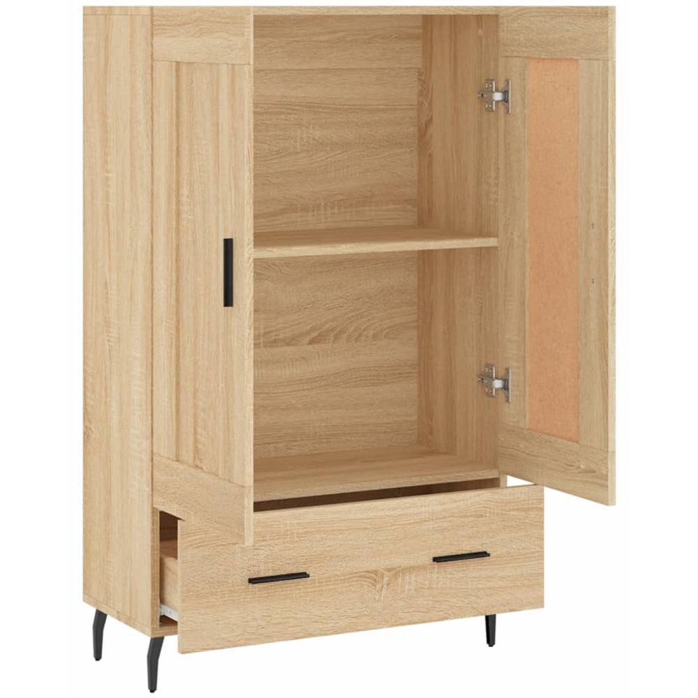 vidaXL 2 Door Single Drawer Sonoma Oak Highboard Image 6