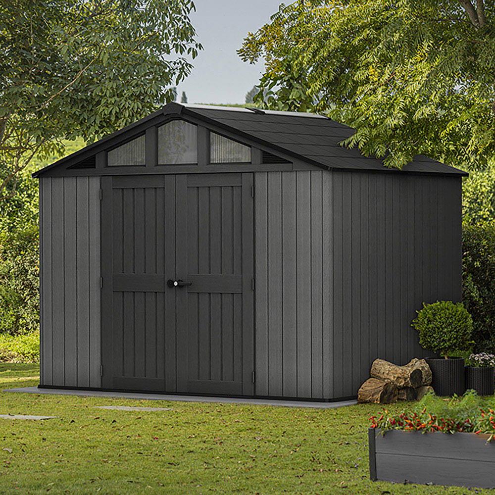 Keter Stronghold 10 x 8ft Grey Apex Garden Shed Image 2