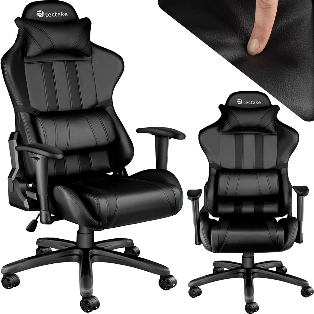 tectake Black Gaming Chair Image 2
