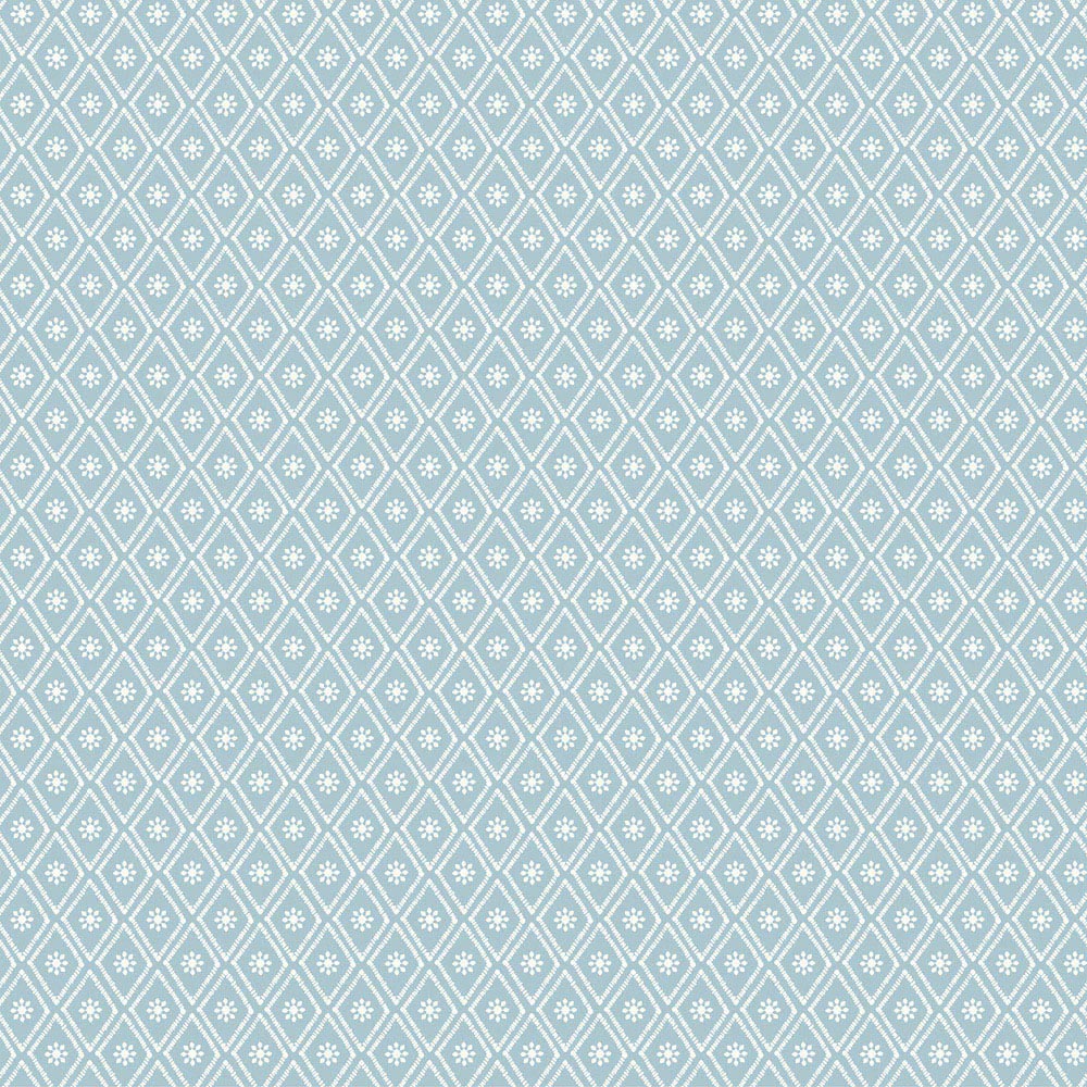 Hoopla Walls Purity Ditsy Diamond Blue Wallpaper Image 1