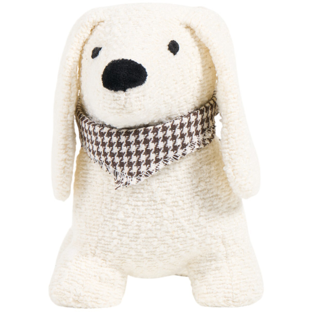 Boucle Dog Doorstop - White Image 1