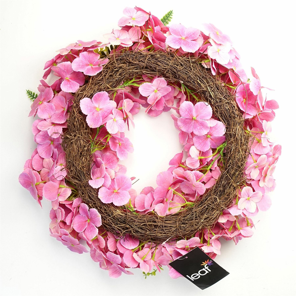 Botanik Grandiose Pink Blossom Floristry Artificial Wreath 40cm Image 4