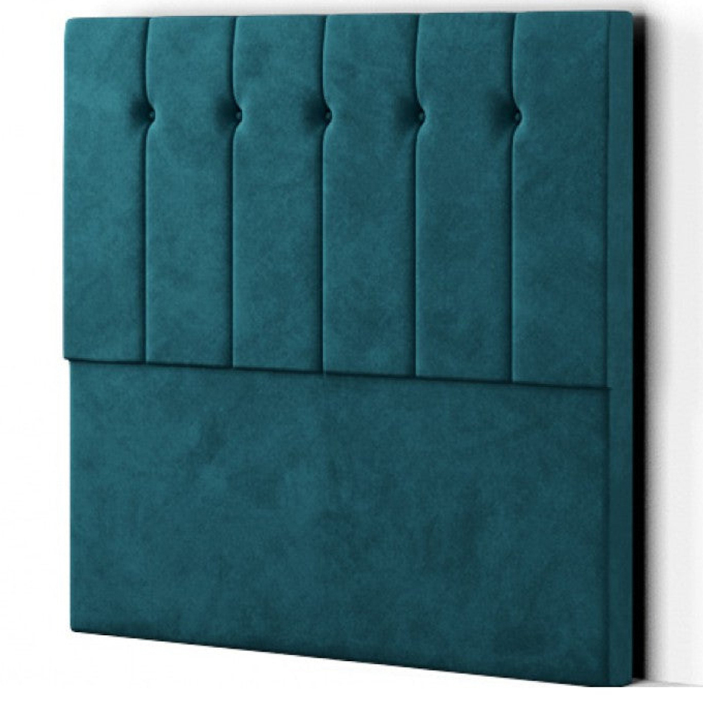 Eleganza Highland Single Emerald Plush Floor Standing Headboard Image 2
