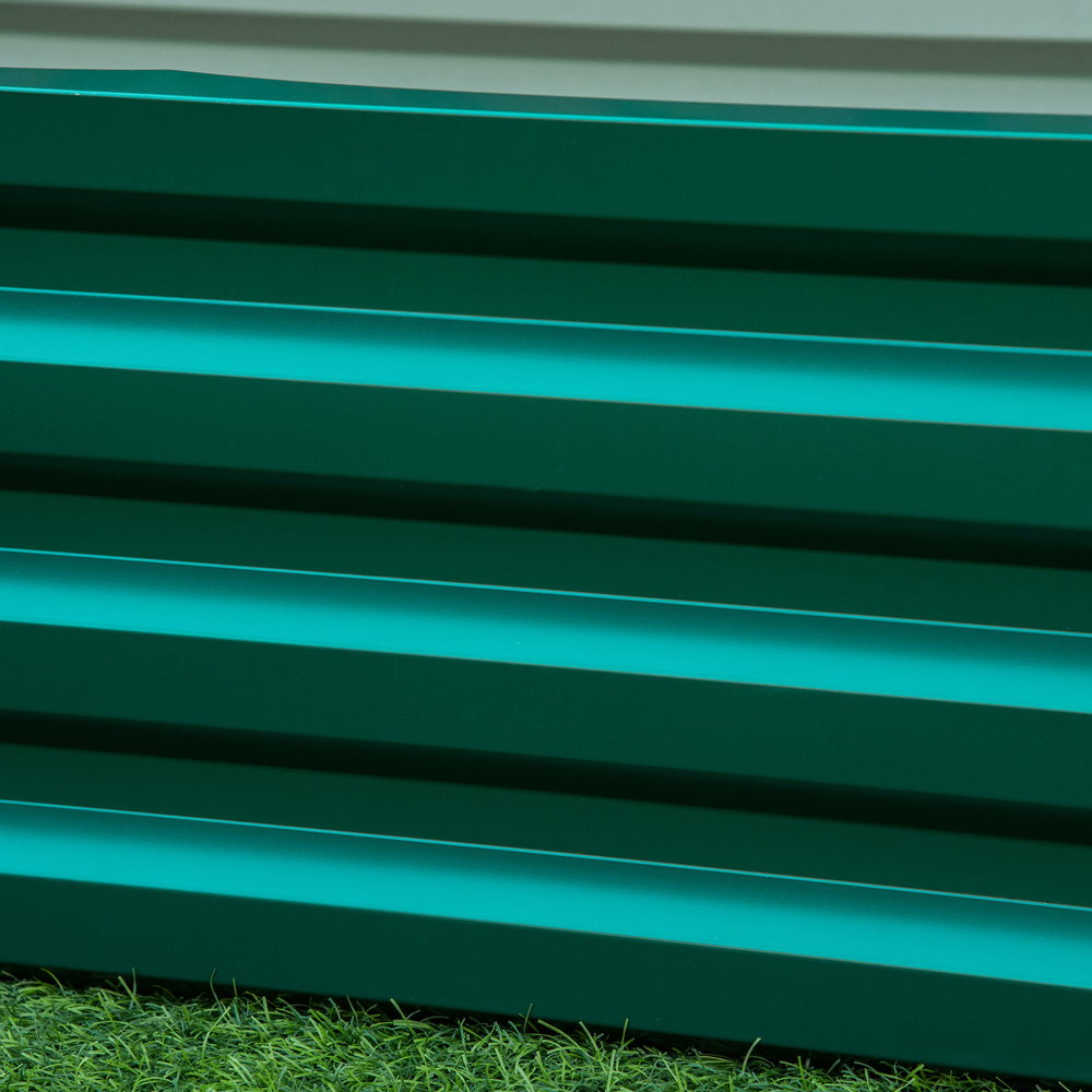 Outsunny Green Galvanised Steel Raised Garden Bed Planter 30.5 x 60 x 120cm Image 3