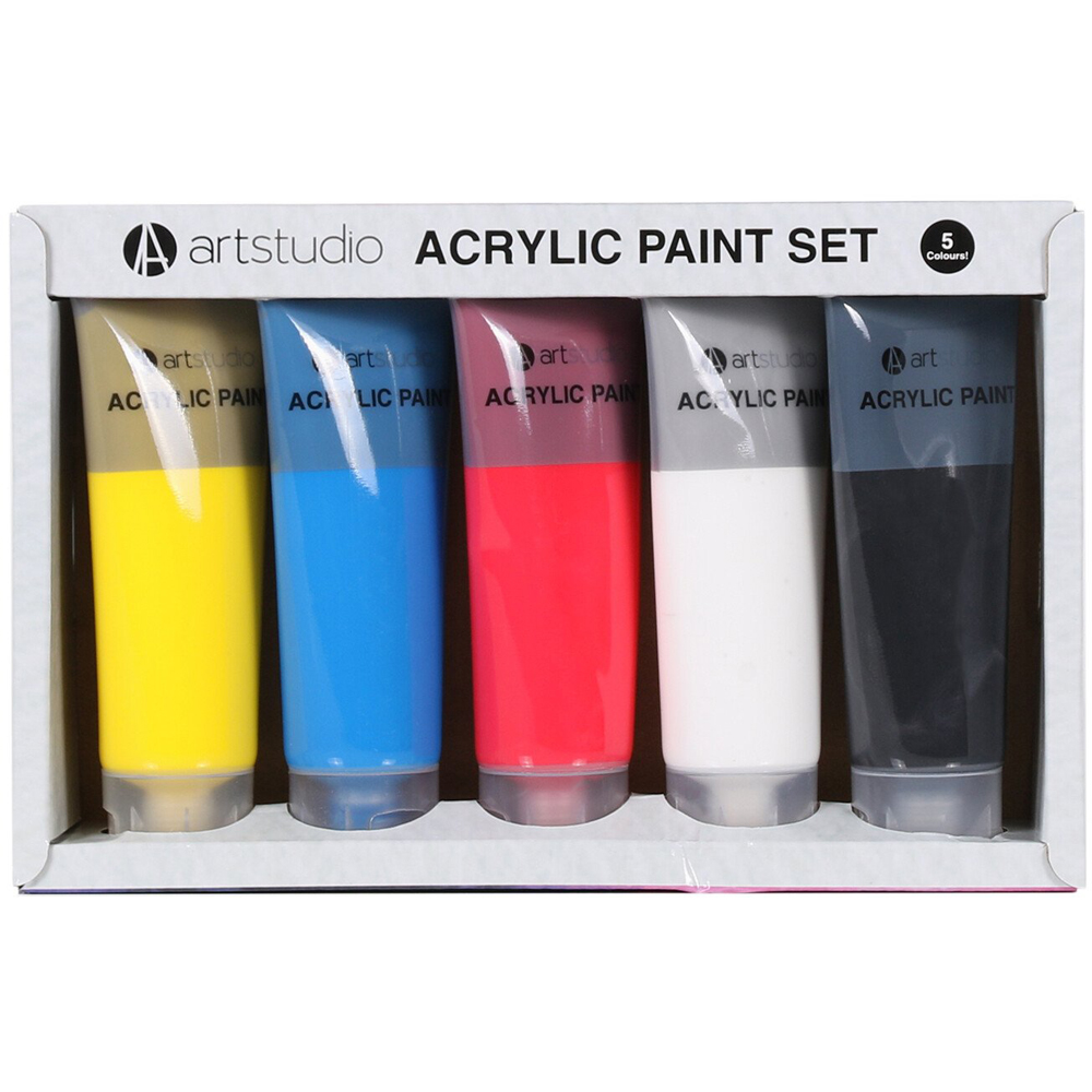 Art Studio Acrylic Paint 75ml 5 Pack Image