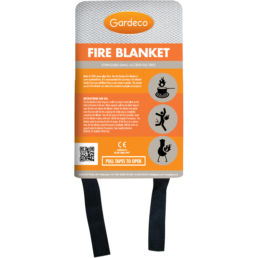 Gardeco Woven Fibreglass Rectangular Fire Blanket 120 x 180cm Image 2