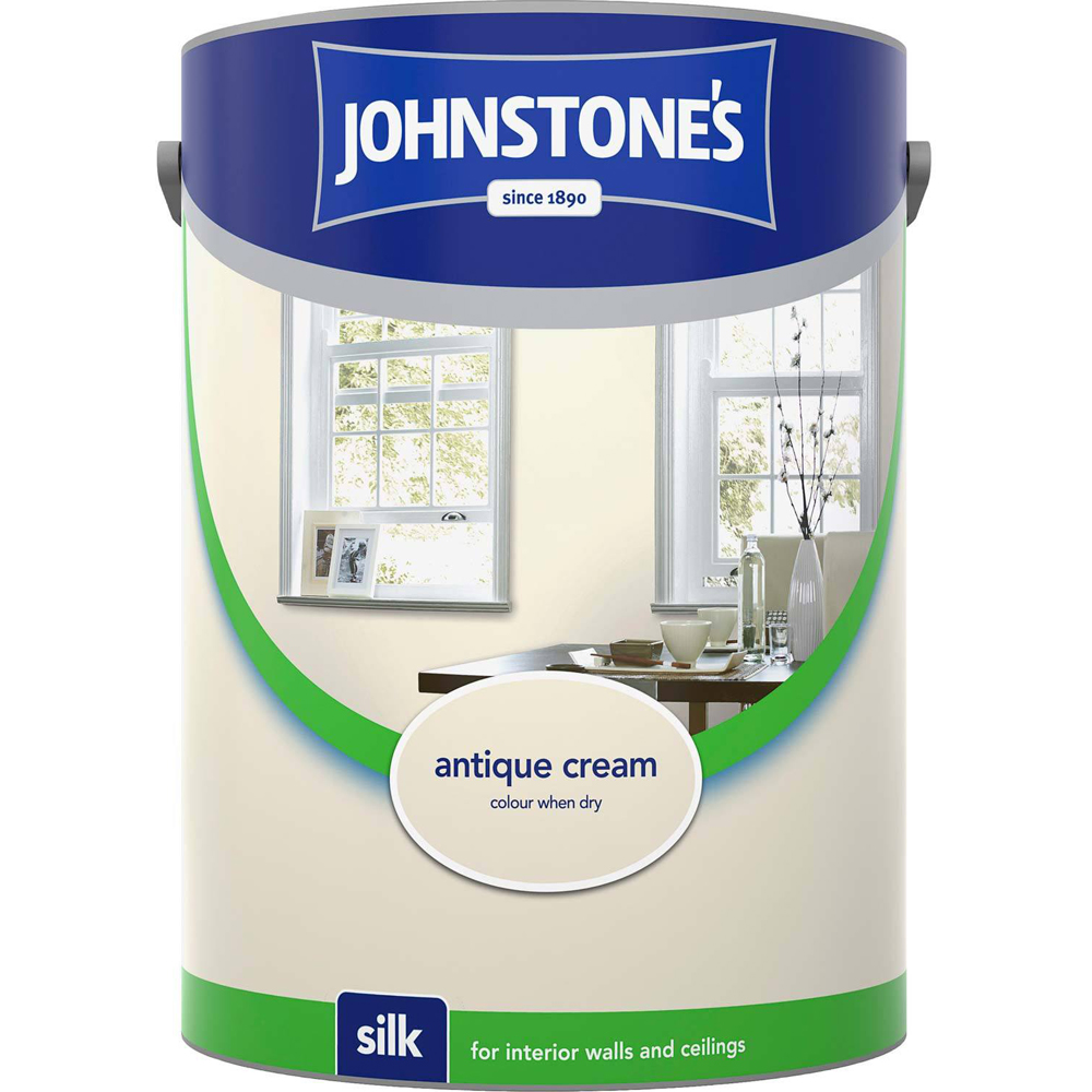 Johnstones Silk Emulsion Paint Antique Cream 5l Image 2