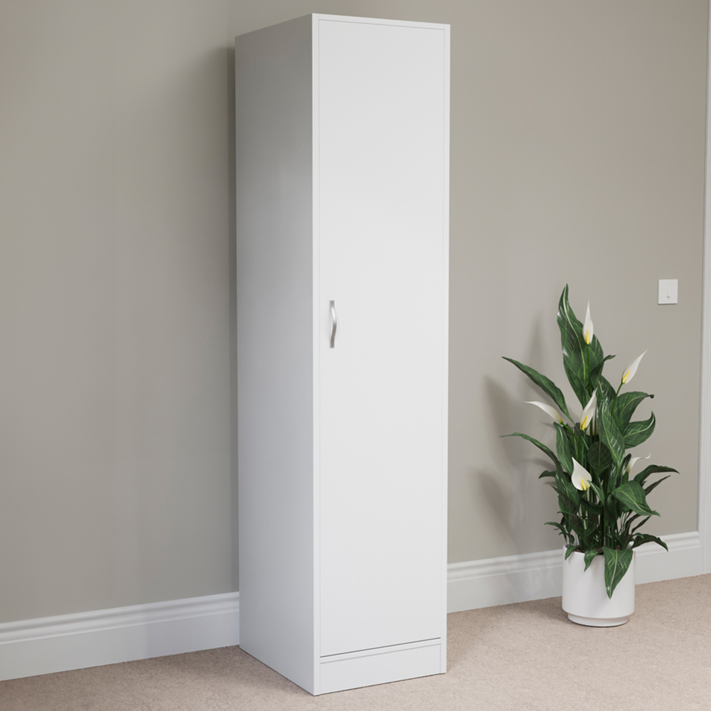 Vida Designs Riano Single Door White Wardrobe Image 1