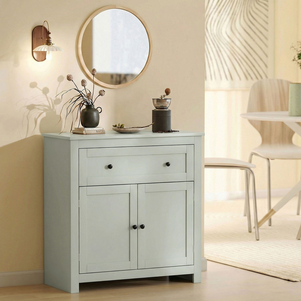 Portland 2 Door Single Drawer Green Sideboard Image 8