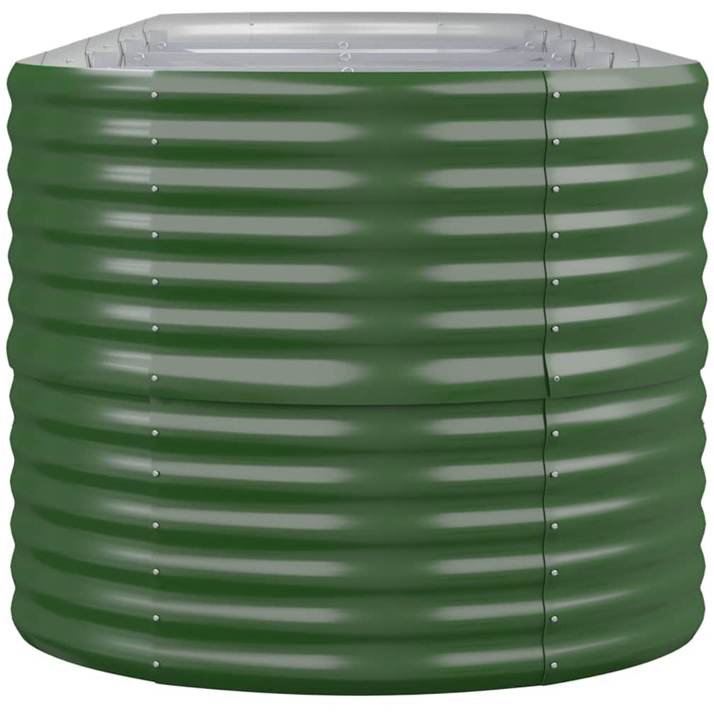 vidaXL Green Galvanised Steel Raised Garden Bed 68 x 368 x 80cm Image 3