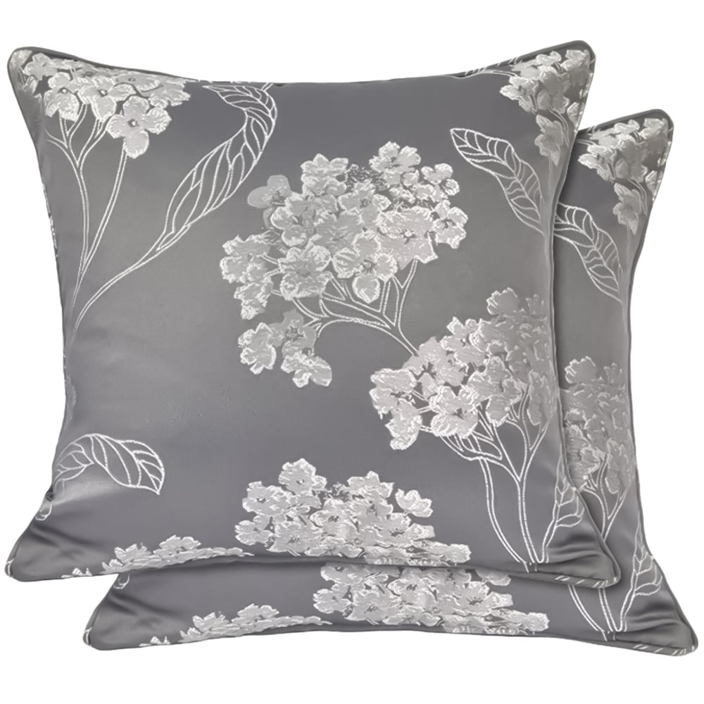 Serene English Garden Grey Cushion Cover 43 x 43cm Image