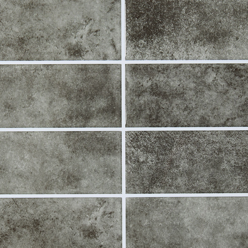 Living and Home Grey and Green Peel and Stick Wall Tile Sticker 30 x 30cm 10 Pack Image 2