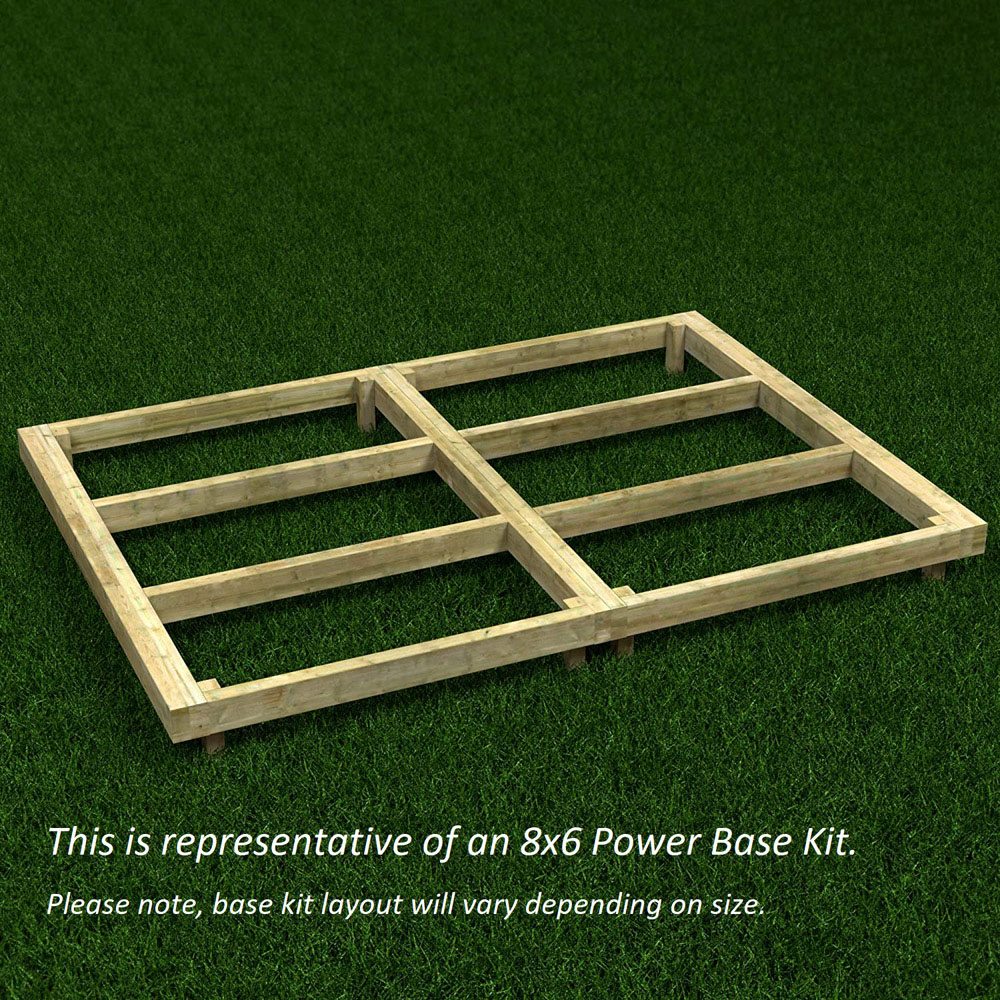 Power Sheds 4 x 4ft Timber Shed Base Image 2