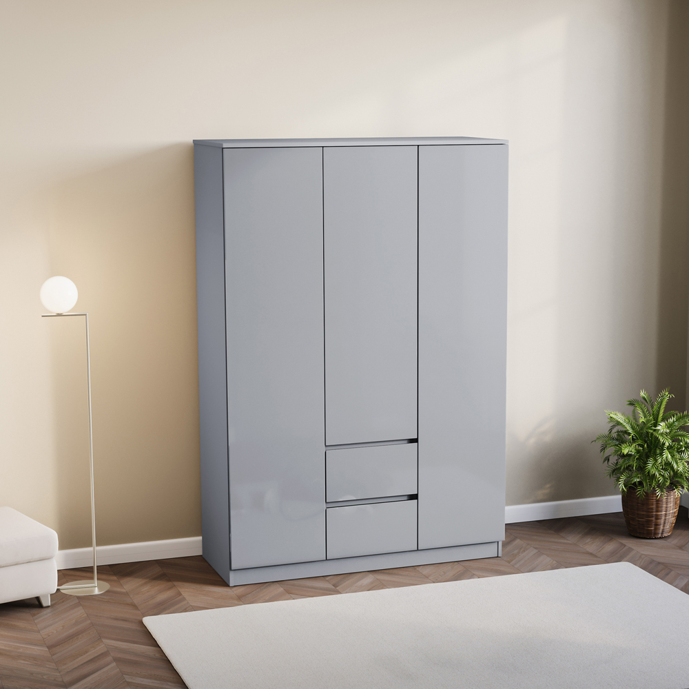 VIDA DESIGNS Glinton 3 Door 2 Drawer Grey Wardrobe Image 5