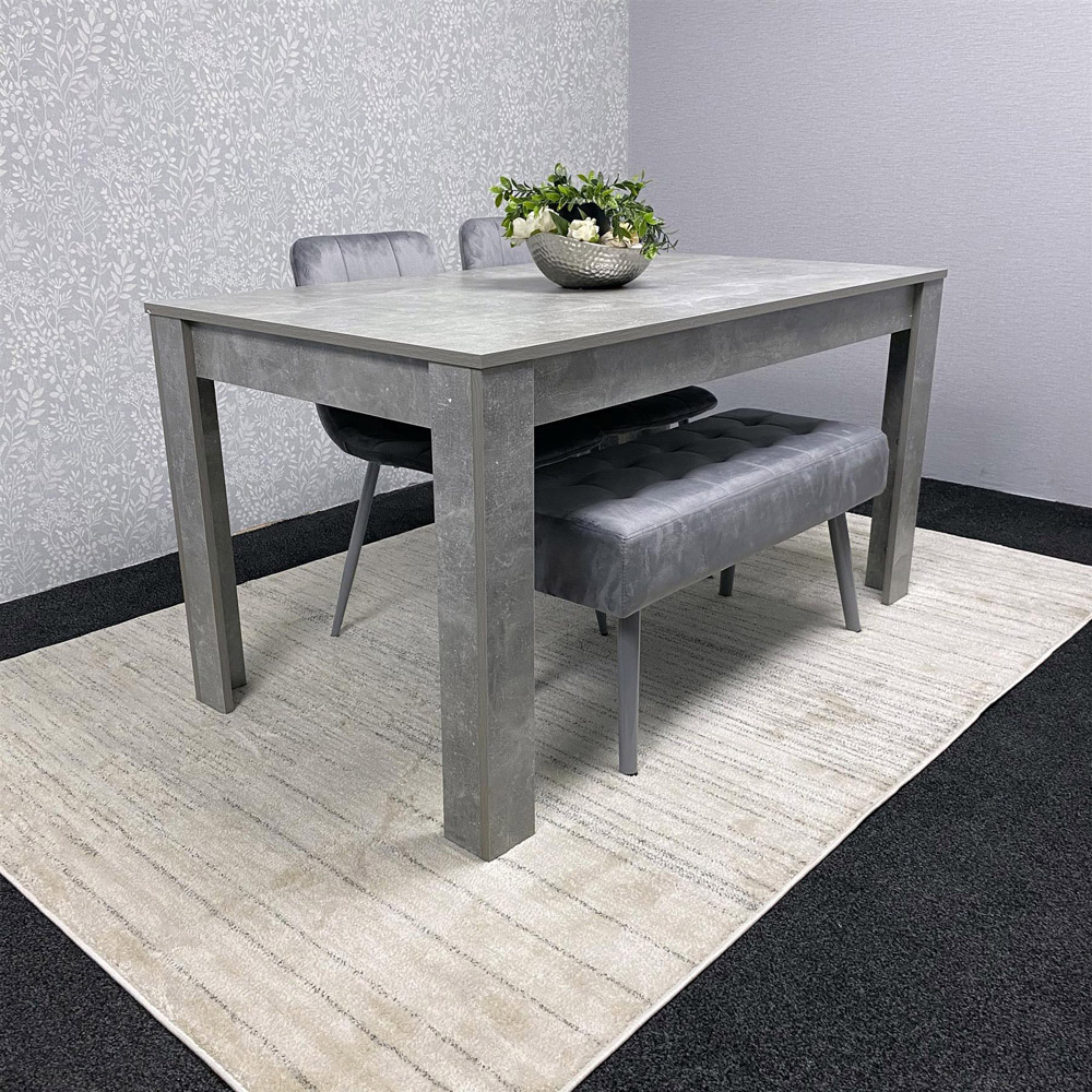 Kosy Koala 4 Seater Stone Dining Set Grey Image 3