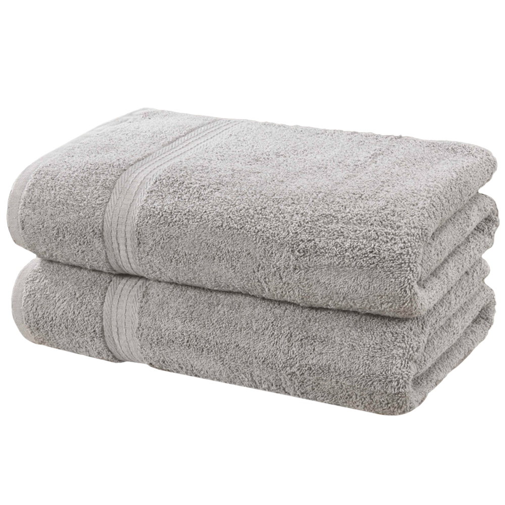 Rapport Home Royal Kensington Silver Cotton Bath Sheet Set of 2 Image 1
