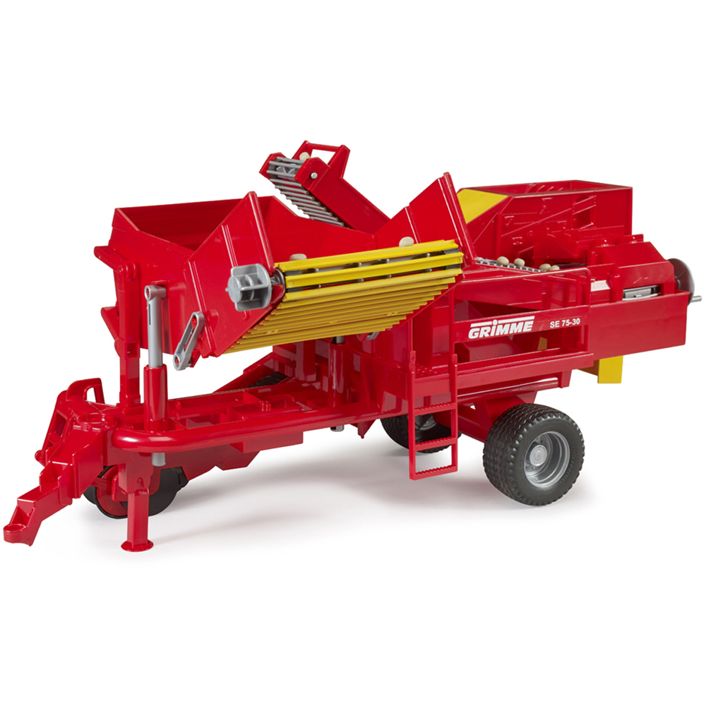 Bruder Kids Grimme SE 75-30 Potato Digger Playset Model with Imitation Potatoes Image 2