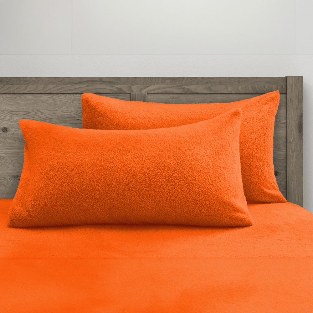 Velosso Single Rust Teddy Fleece Duvet Set Image 3