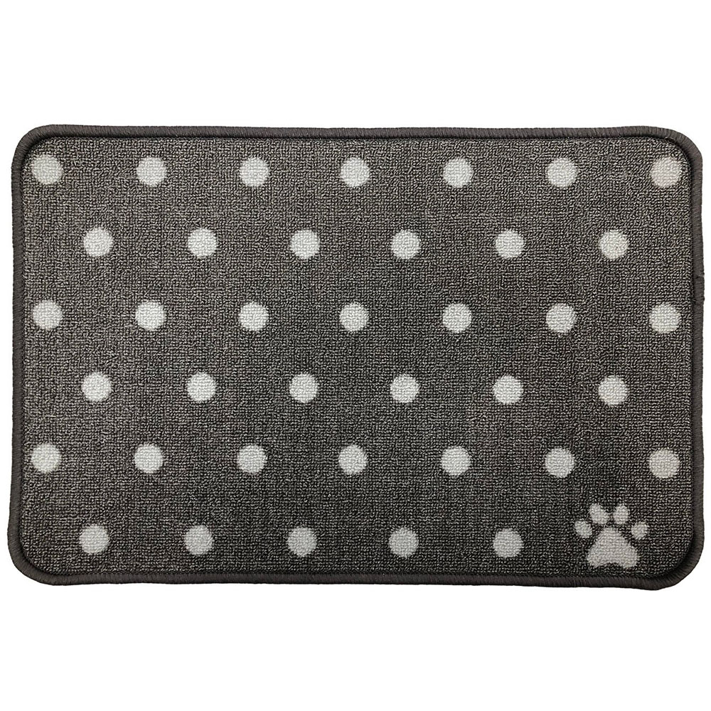Mighty Paws 40 x 30cm Grey Dotted Pet Feeding Mat Image 3