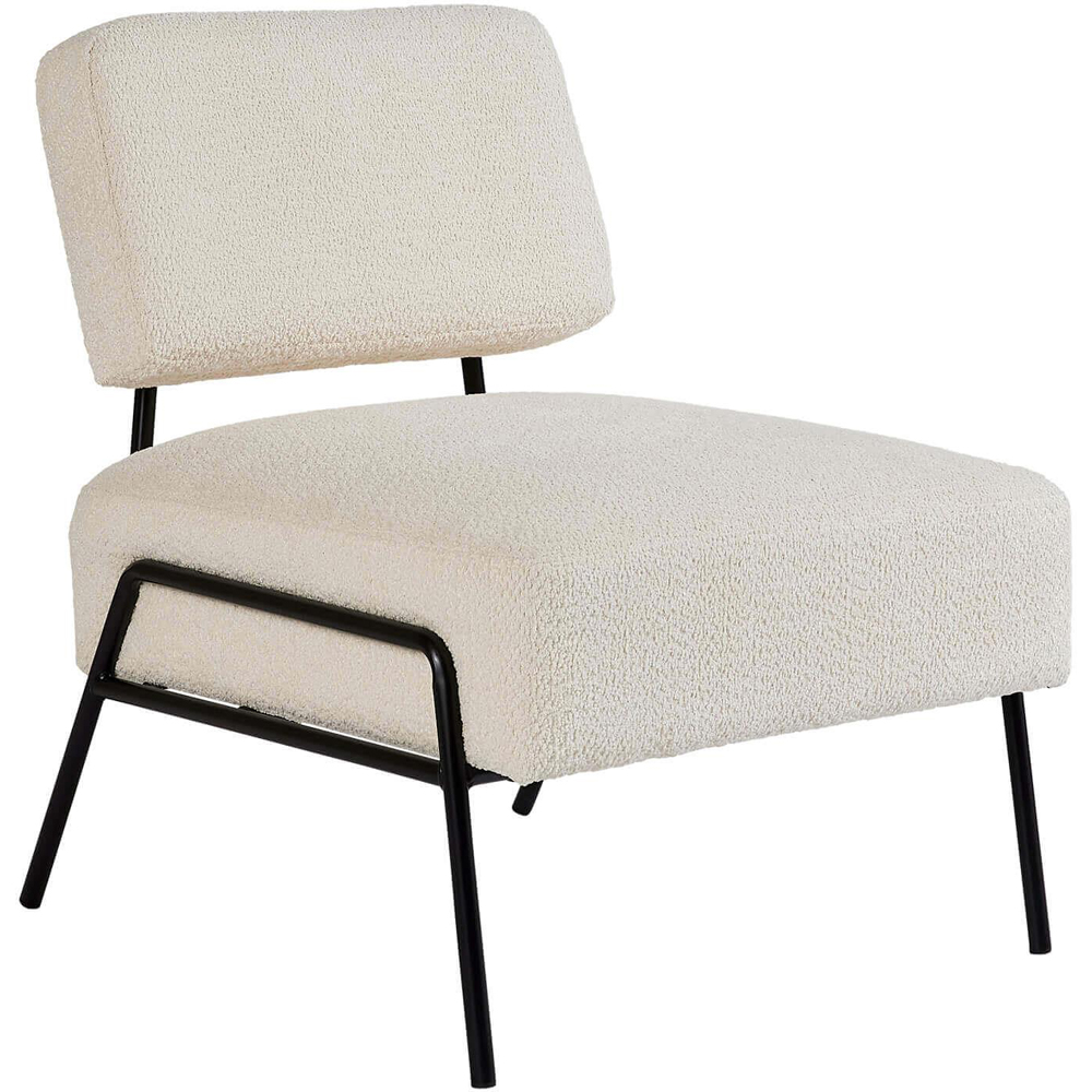 Home Source Montana Cream Boucle Chair Image 2